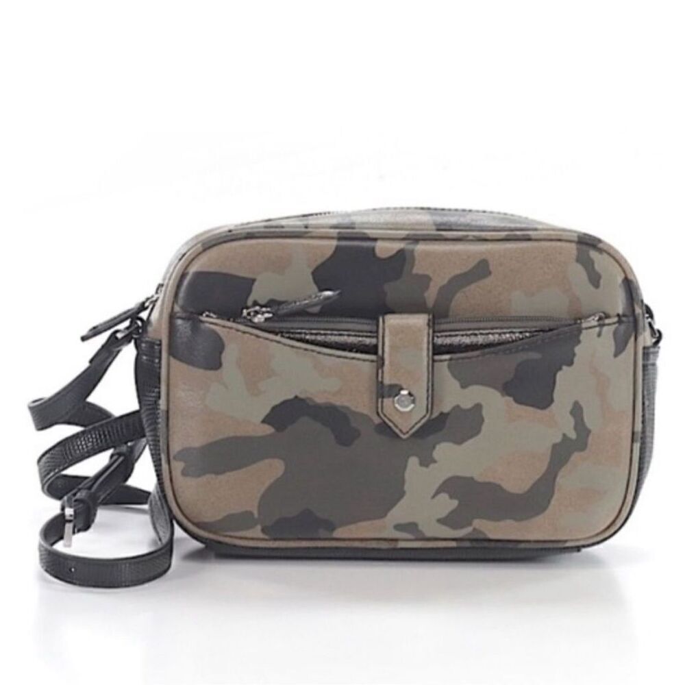 G.I.L.I Camo Leather Crossbody Purse With Wallet